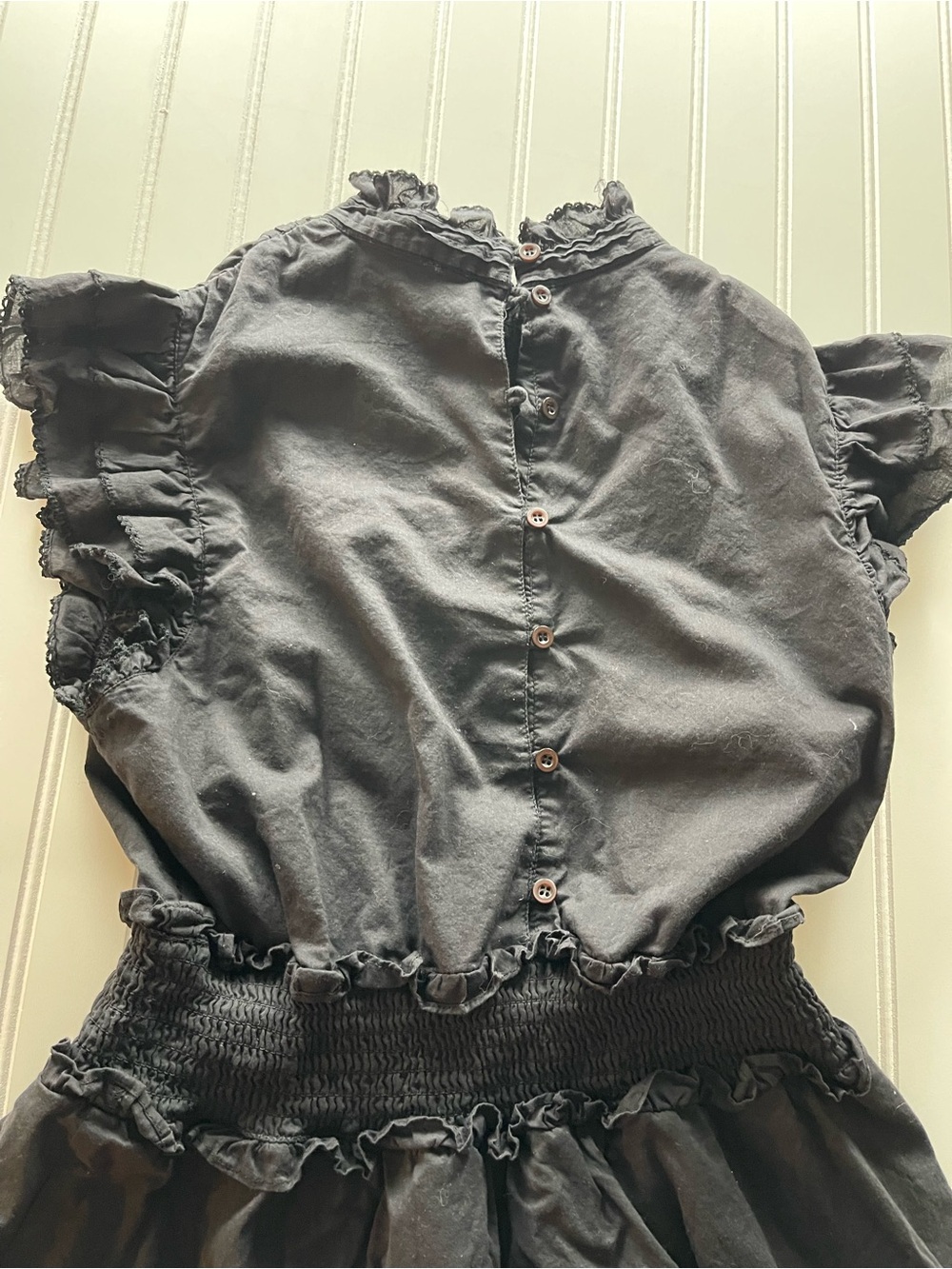 Cleobella Black Maddison Lace Pintuck Ruffle Mini Dress - Picture 10 of 10